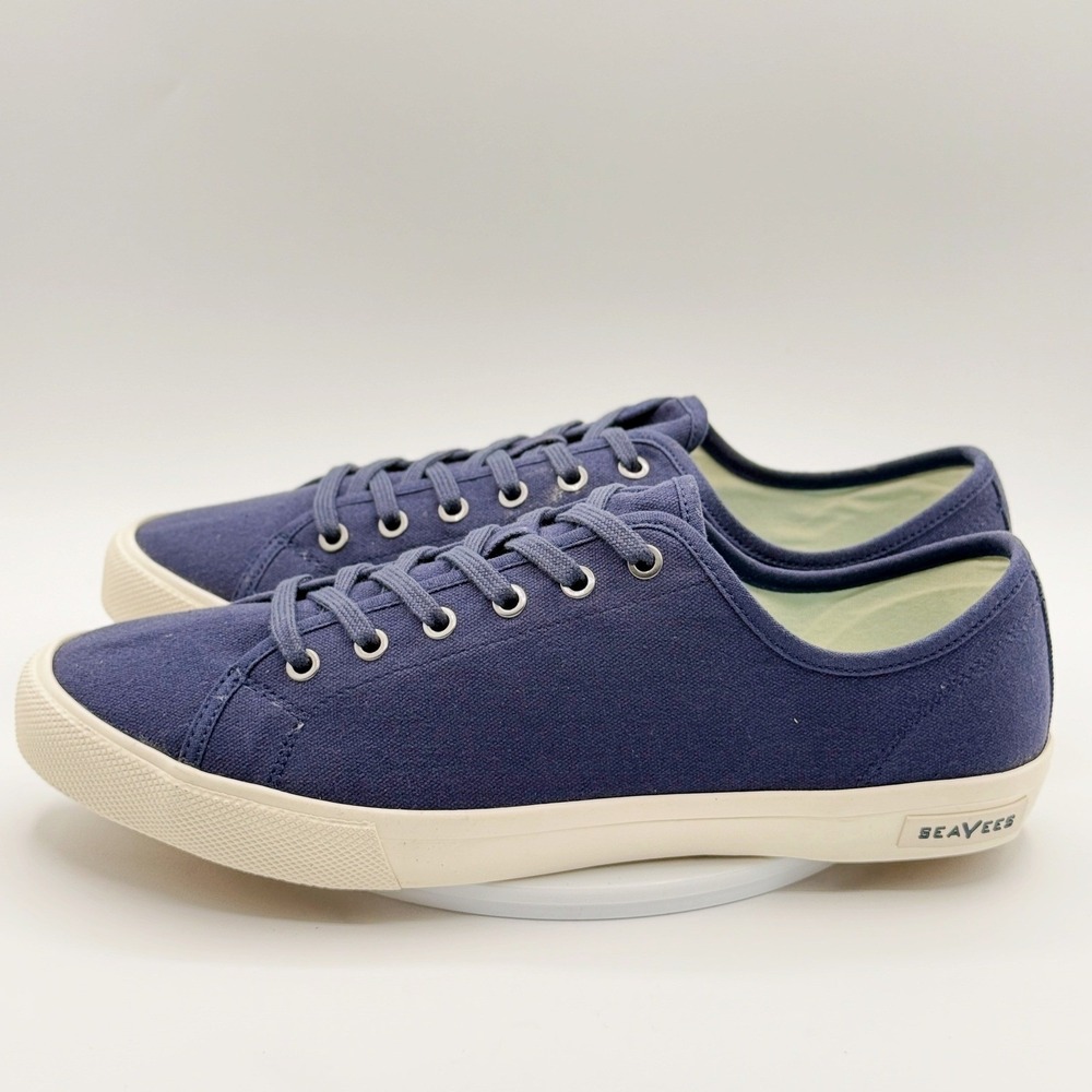Seavees Monterey Canvas Sneakers Size 11.5 Navy White Mens NIB